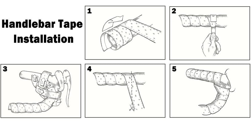 Road Bike Handlebar Tape -Black 3 mm Thick Comfortable – Soft, Classic Road Racing Bicycle Handle Bar Tape