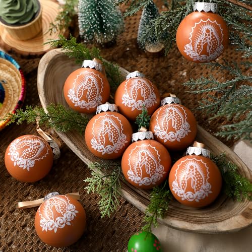 Miniinflat 18 Pcs Christmas Velvet Ball Ornaments for Tree, Guadalupe