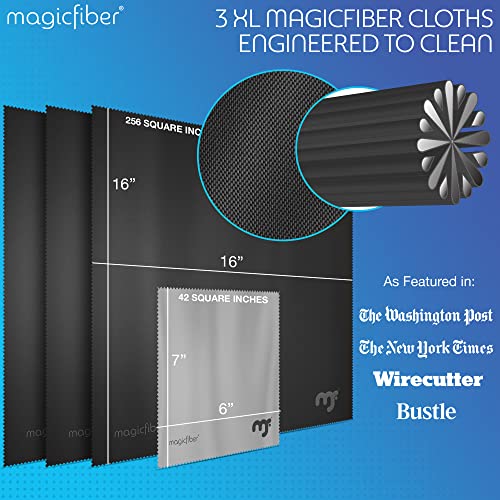 MagicFiber 8 PK Glasses Kit - 2 Eyeglass Cleaner Sprays + 6 Microfiber Cleaning Cloths - Premium Eye Glass Cleaners Spray and Glasses Wipes - Lint-Free Lenses