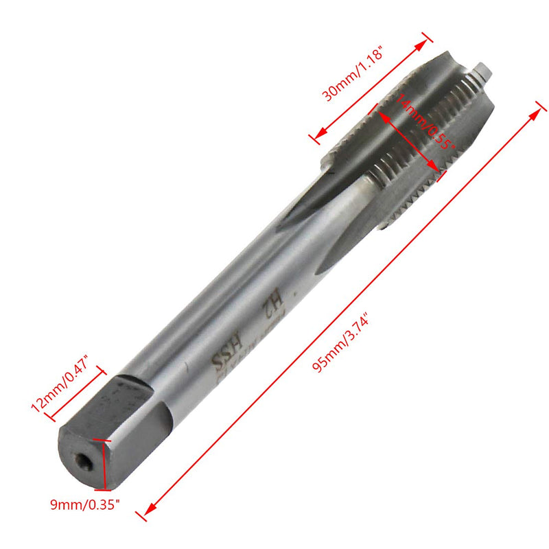 [Australia - AusPower] - M14 X 1.5 HSS Thread Hand Machine Tap 14mm X 1.5(Pack of 1) M14 X 1.5mm 