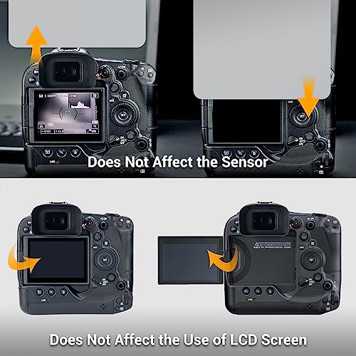 Long Soft Eyecup Eye Cup Eyepiece Viewfinder & 2-Pack RF Mount Body Cap Rear Lens Cover Cap for Canon EOS R3 Mirrorless Camera