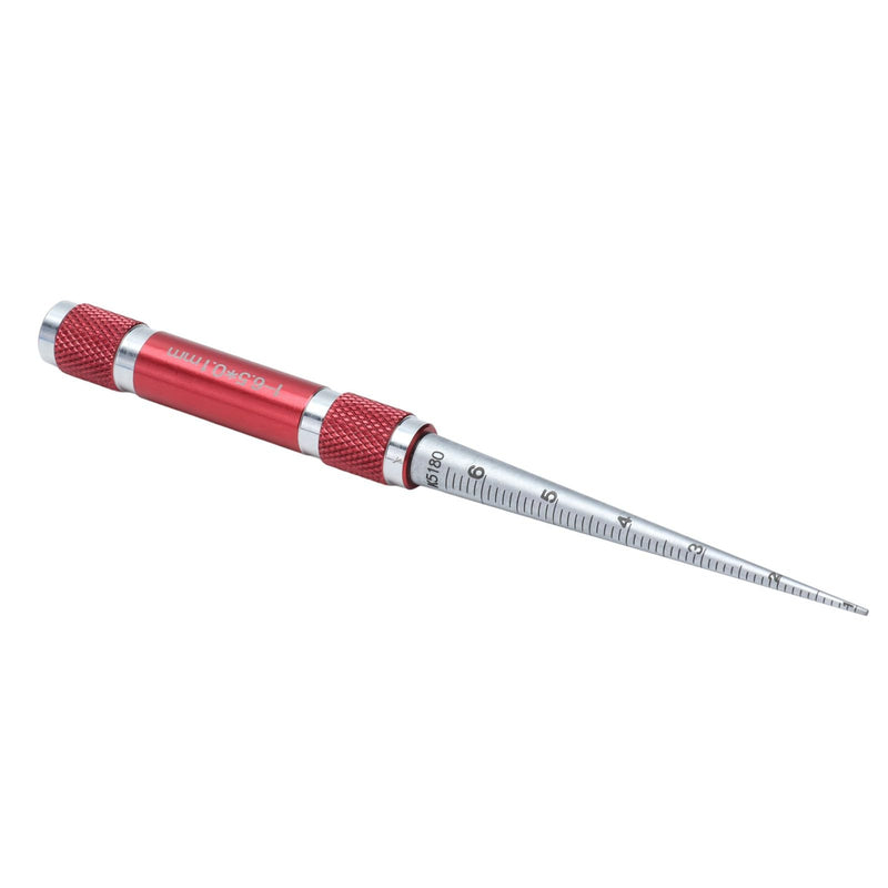 [Australia - AusPower] - Stainless Steel Aperture Tapered Hole Ruler Inner Hole Diameter Measuring Tool 1-6.5mm 