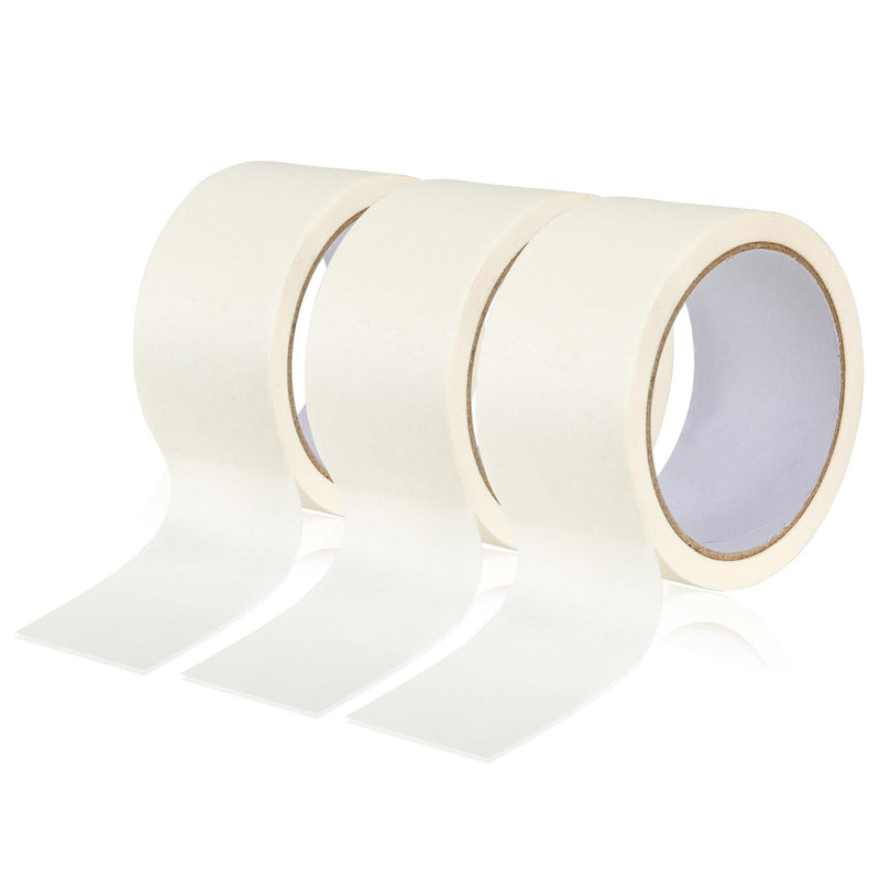 Masking Tape 2 inch 3 Pack 65.6 feet Thick 2 inch Wide Painters Masking Tape Strong Adhesive Clean Removal for Painting Labeling Crafts Home Total 196.8 feet 2INCH 3PACK