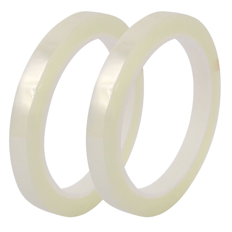 uxcell 2Pcs 10mm Single Sided Strong Self Adhesive Mylar Tape 50M Length Clear
