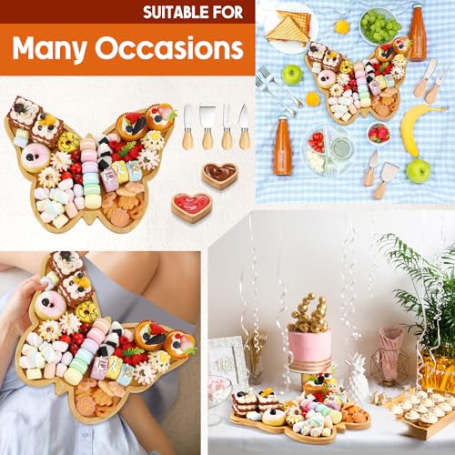 Weysat Butterfly Charcuterie Board Set Platter and Knife Set