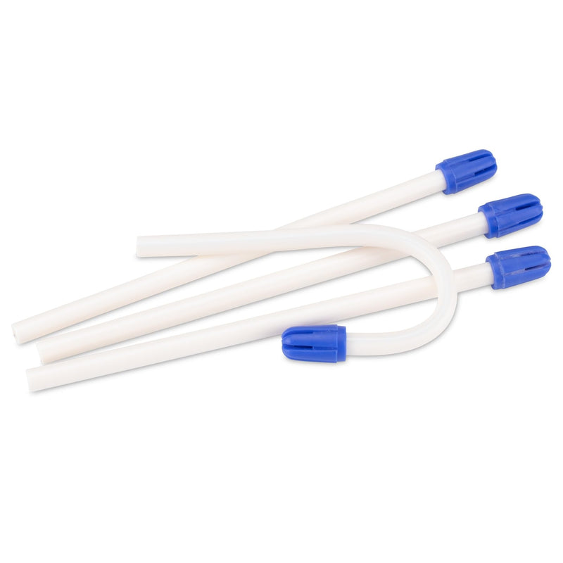 [Australia - AusPower] - Blue Tip Total-Comfort Soft Tip Aspirators, Disposable Saliva Ejectors, White Tube, Pack of 100 