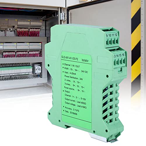 Transmitter 4-20 mA 0-10 V, DC Signal Conditioner, Measuring Transducer, Signal Converter, Current, Signal Isolator, Transmitter, One in One Output Configured, for Large (One Input and One Output One input and one output 4-20mA to 0-10V