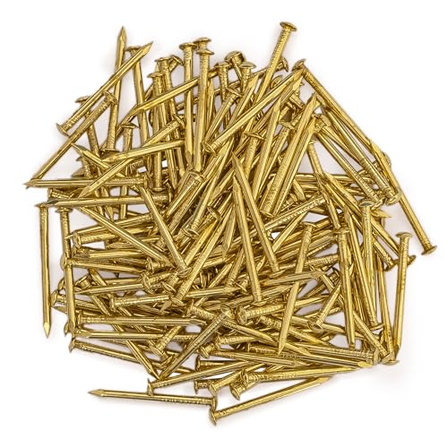 Hardware Philosophy HP Pure Brass common nails, 1.1-inch, bag of 100, shown in packaging