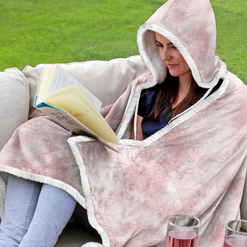 Spoiled Wife Fleece Wearable Blanket Hoodie - Mothers Day Gifts for Wife from Husband - Birthday Wife Gift Ideas