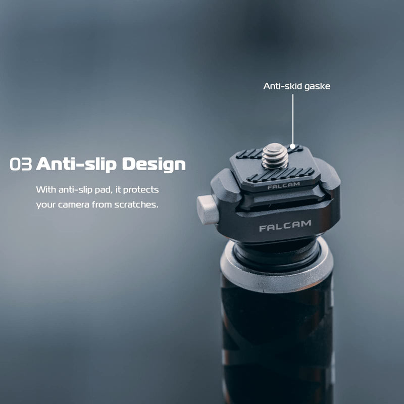 [Australia - AusPower] - FALCAM F22 Quick Release Kit for Insta360, Panoramic Camera Mounting Adapter Convert 1/4" Thread to F22 QR System, Camera Accessory for Insta 360 ONE RS, ONE RS 1-inch, ONE X/X2/X3/Go 3/Ace Pro F22 QR System for insta360 