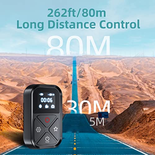 Wireless Remote Control for GoPro Hero 13/12/11/10/9/8 Black/MAX/Phone with LCD Display, Magnetic Charging Port and Wrist Strap, GoPro Camera Accessories