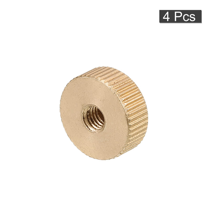 [Australia - AusPower] - uxcell Knurled Thumb Nuts, 4pcs M5 x D16mm x H6mm Brass Knurled Nut Flat Head Blind Hole Lock Adjusting Nuts for 3D Printer Parts M5 x 16mm x 6mm 4 