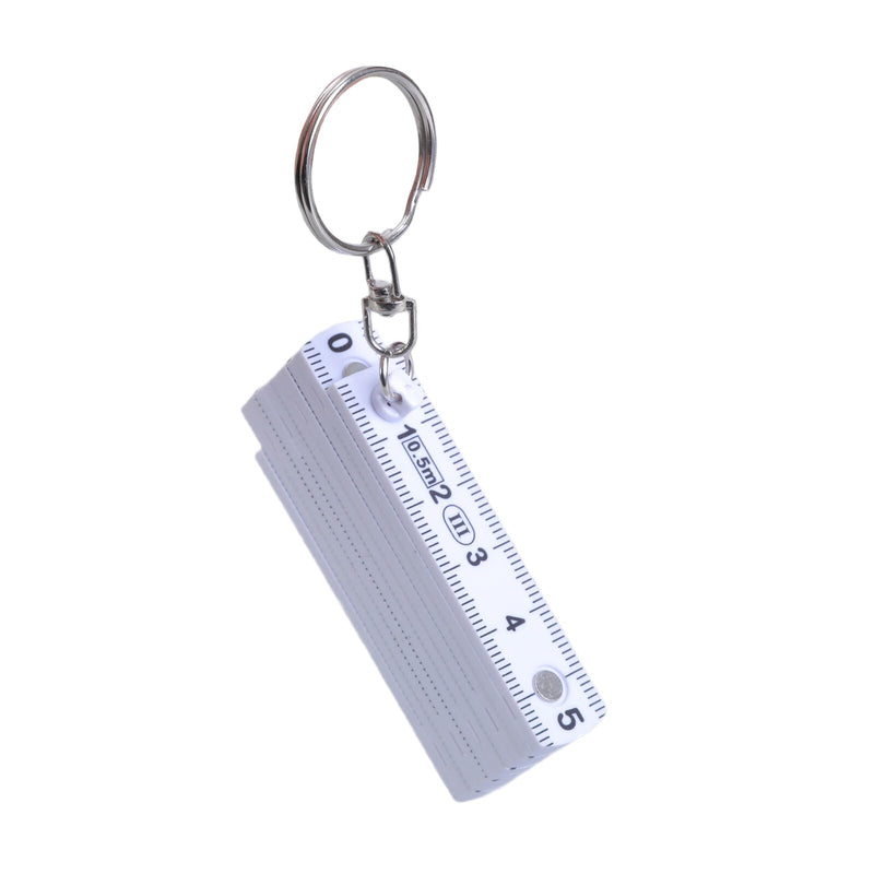 [Australia - AusPower] - Small Folding Ruler Keychain 50cm 10 Fold Ruler Keyring Hand Travel Ruler Upgrades for Active Measurements 