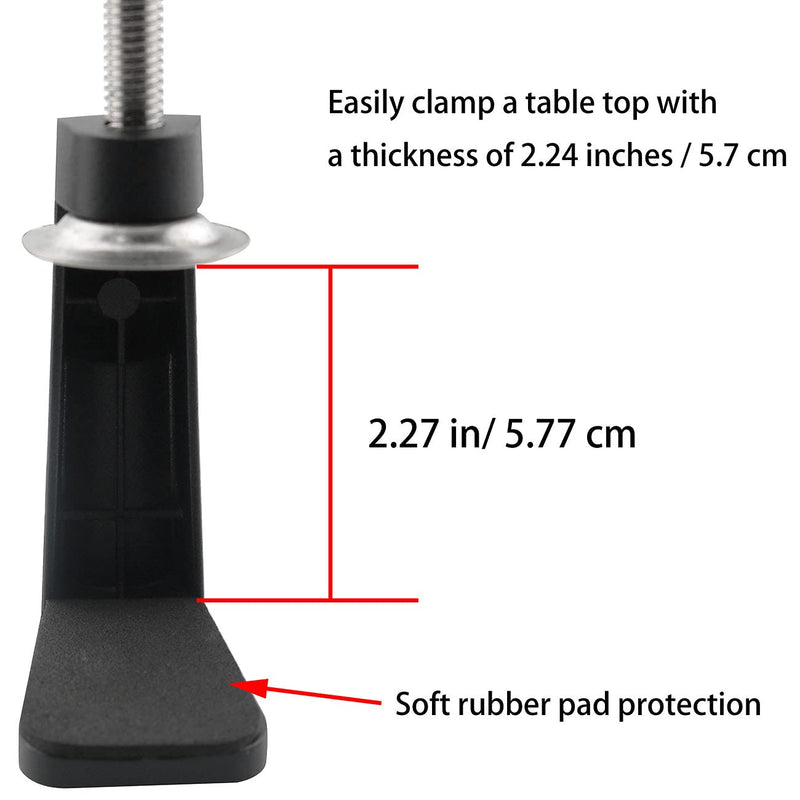 [Australia - AusPower] - Black C-Clamp Cantilever Bracket Clamp Holder Desk Lamp Clip Fittings Base Hose DIY Swing Arm Lighting Accessory Metal Clamp 