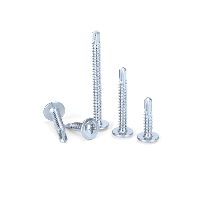 [Australia - AusPower] - 140 Pcs #8 Self Tapping Screws for Metal, Sheet Metal Screws Assortment Kit, Modified Truss Head Zinc-Plated Steel Screws, includes 5 Size (1/2in, 3/4in, 1-1/4in, 1in, 2in) 