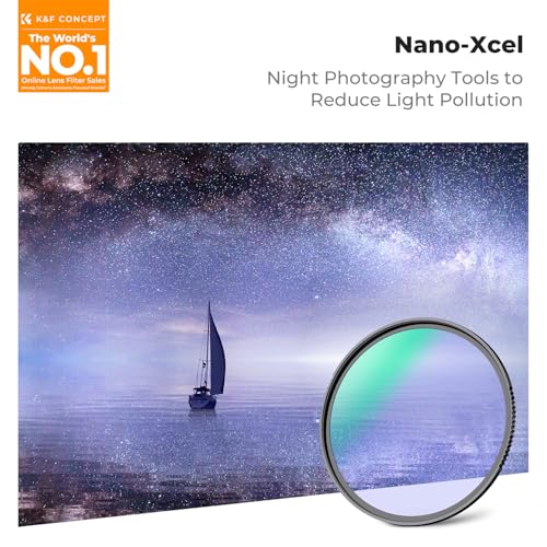 K&F CONCEPT 77mm Clear Natural Night Filter Pollution Reduction