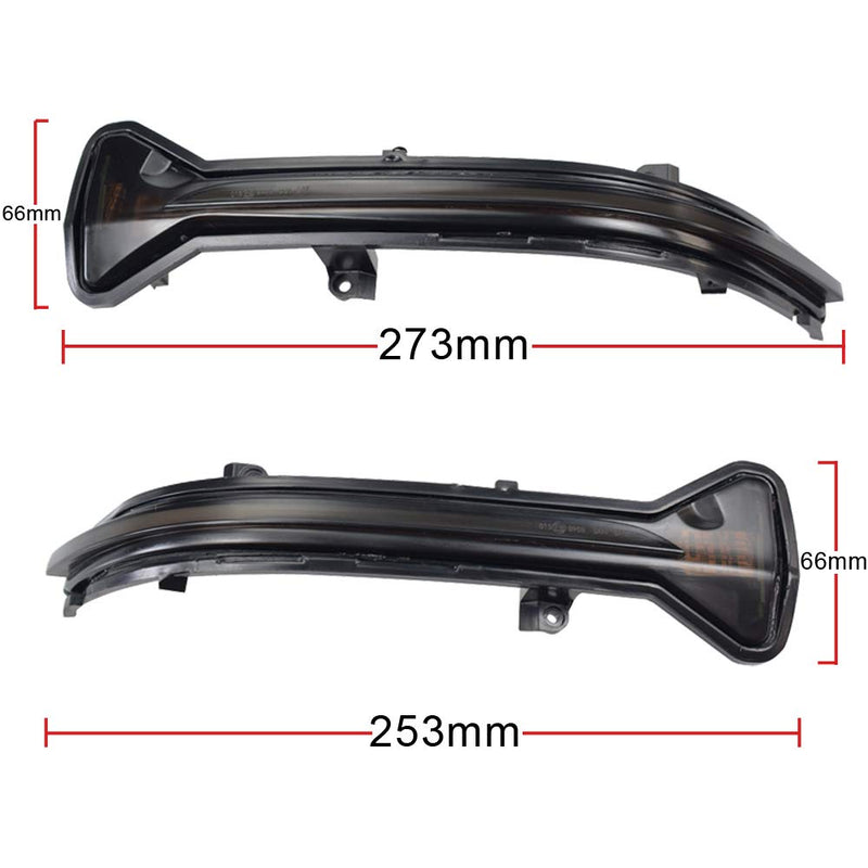 Smoked Lens Dynamic LED Side Mirror Turn Signal Light Indicator For BMW 3 5 6 7 8 Series G11 G12 G14 G15 G16 G20 G30 G38 M5 F90,Left Hand Drive (Blue+Yellow)