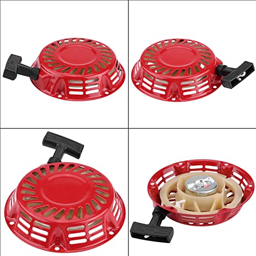 Pulley Starter Lawn Mower for 2kW 168F Petrol Generator, Metal Pulley Starter Reversing Starter, Replacement Pull Starter with 175 mm Diameter for Vibrating Plate & Generator