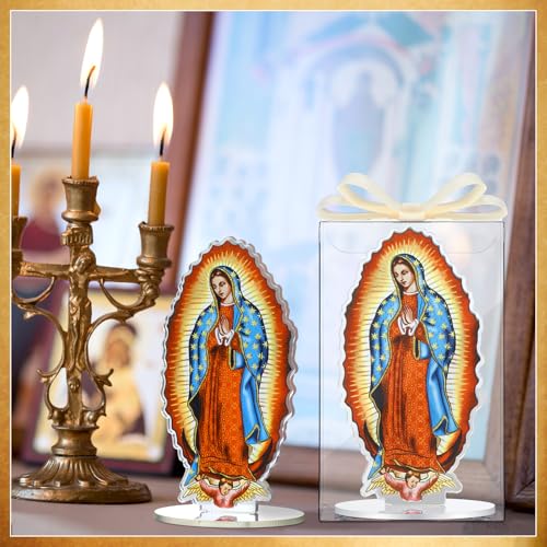 Colingmill 12 Set Small Virgen De Guadalupe Statues Religious Gift Virgin Mary