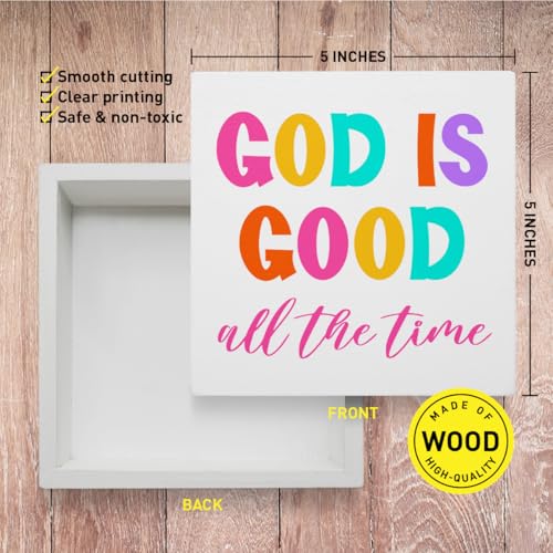 Christian Desk Decor Sign, Home Office Religious Decor Scripture Bible Verse Desk Decoration Christian Christening Baptism Gifts for Women Men, God Is Good All The Time
