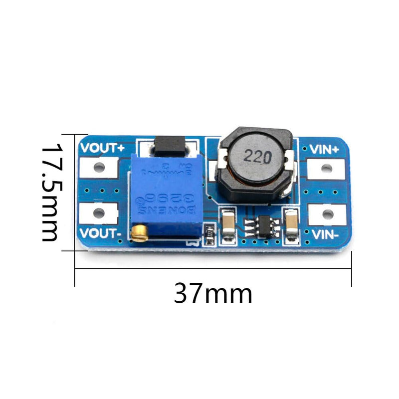 [Australia - AusPower] - 10 x DC-DC Step Up Boost Converter, Adjustable Voltage Regulator Board Booster Power2V-24V to 5V-28V, Power Supply Power Module Compatible with Arduino 