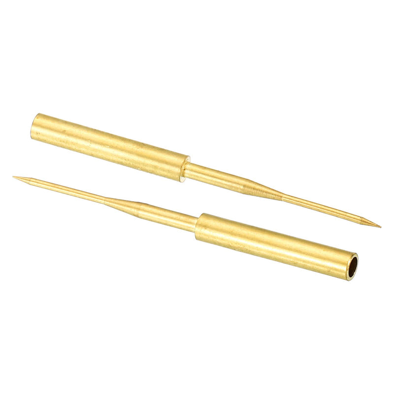 [Australia - AusPower] - PATIKIL 1mm Test Probe Pins, 2 Pcs Copper Multimeter Test Lead Extention Sharp Probe Pin Needle for Electrical Circuit Test Measurement, Gold 