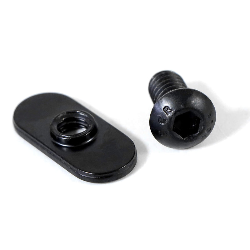 [Australia - AusPower] - 1/4"-20 Centered Slide in Economy T-Nut for T slot Track with 1/4"-20 x 1/2" Bolt, Applicable for 10 Series or 1.0'' Base Aluminum Extrusion, 20Packs (Black) Black 