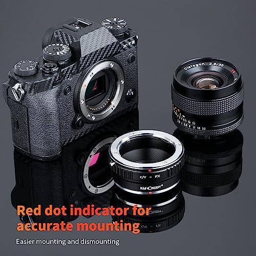 K&F Concept Lens Mount Adapter Compatible with Contax/Yashica (Also Know as c/y) Lens to Fujifilm X-Pro1 Mirrorless Camera C/Y-FX
