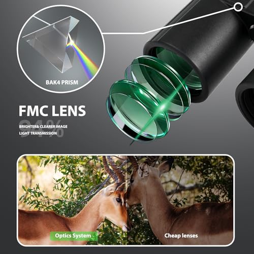 12X42 Waterproof Binoculars for Adults High Power UHD Bird Watching Hunting