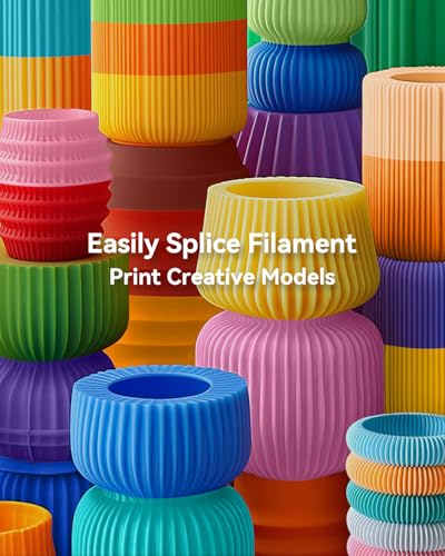 SUNLU Official Filament Joiner, Filament Connector with 200 PCS PTFE Sleeve for 3D Printer Filament 1.75mm 240°C Fast Heating Compatible with PLA PETG TPU ABS PA Nylon, Easy to Use Filament Connector - 200PCS PTFE