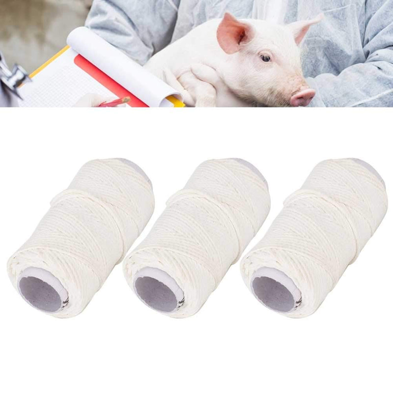 [Australia - AusPower] - Surgical Suture Material, Silk 4.5 x 2 x 2 cm, 3 Pcs/Set, Easy to Remove Veterinary Suture Thread for Cattle (18 Gauge Suture) 