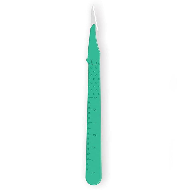 Gima Sterile Scalpels made of Rust-Proof Stainless Steel, ABS Handle, for Single Use, Premium, Safety Blade Guard Premium - 10 scalpels 11