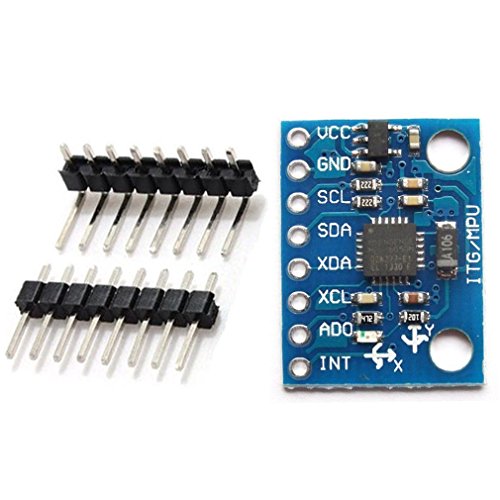 ICQUANZX GY-521 MPU6050 3 Axis Accelerometer Gyroscope Module 6 DOF 6-Axis Acceleration Sensor Gyroscope Sensor Module 16 Bit AD Converter Data Output IIC for Arduino