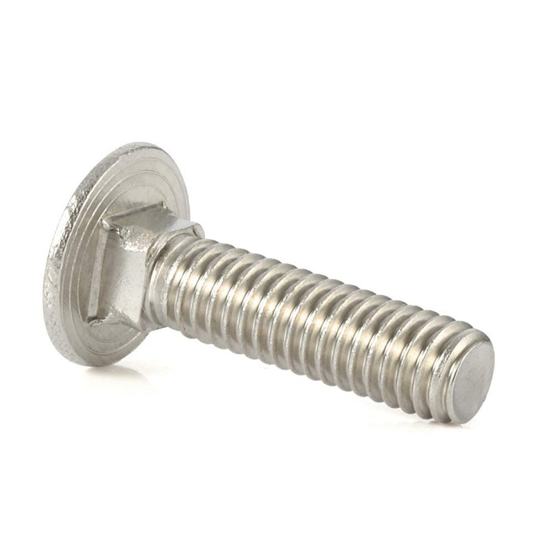 [Australia - AusPower] - 1/4-20 x 1-1/4" (1/2" to 6" Available) Carriage Bolts Screws, Stainless Steel 18-8 (304), Round Head, Square Neck, Fully Threaded, 25 PCS 1/4-20 x 1-1/4" 