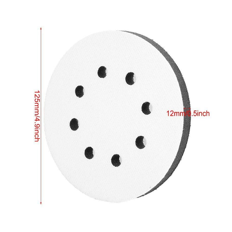 [Australia - AusPower] - KSTE 125 mm diameter soft buffer sponge interface cushion pad for sanding disc (8 holes) 