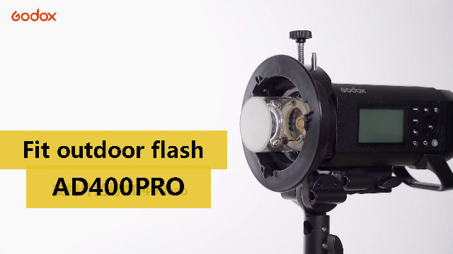Godox S2 Speedlite Bracket for Godox AD200Pro, AD200, AD400Pro, for V1 Round Head Speedlite, V860II / TT685 / TT350 Series, S-Type Bracket Updated Version Bowens Mount Holder