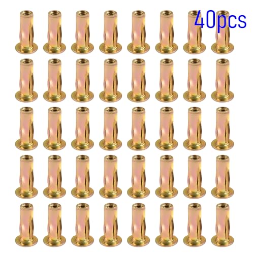 Skweawert M6 multi-grip rivet nuts, 40-piece zinc-plated carbon steel set