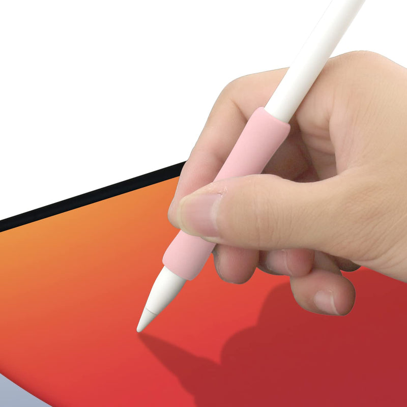 [Australia - AusPower] - ProElife 2-Pack Ergonomics Grip Holder Silicone Protective Sleeve Cover for Apple Pencil 2nd 2021 & 1st Generation iPad Pro 11'' 12.9'' 2021/2020/2018 Stylus Accessories Kits (Pink/Purple) Pink/Purple 