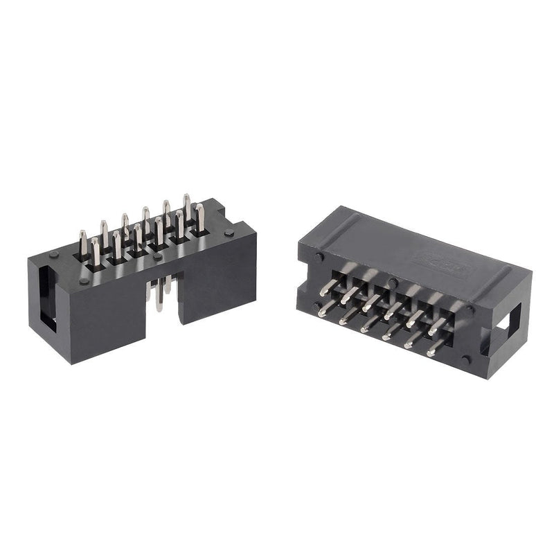 [Australia - AusPower] - uxcell 20Pcs 2.54mm Pitch 2x6-Pin Double Row Straight Box Header Connector PCB Board Socket 