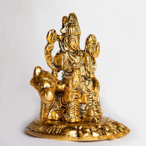 Wonder Care WC_Shiva Statue Figurines Home Decor/The Triadic Heart of Shiva Pariwar with Shiv Ling/Meet My Hindu Gods/Mini Hindu Statues/Statue Shiva/Shiva Lingam/Lord Shiva Car