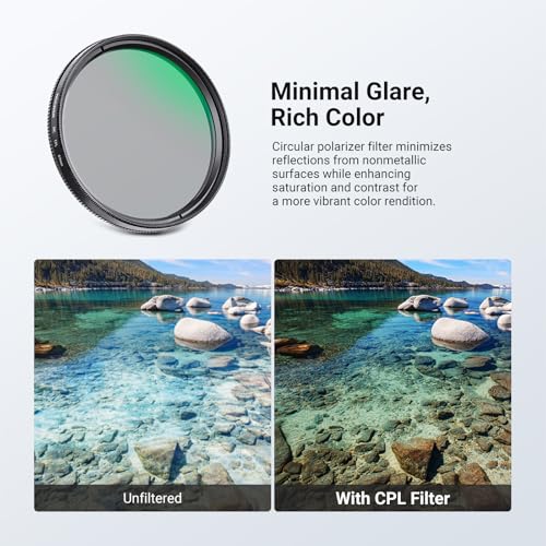 NEEWER 67mm Variable ND + CPL + UV Filter Kit (3 Pack), Multicoated Neutral Density (ND2-400) Circular Polarizer Camera Lens Polarizing Filter Photography Accessories Set with Carry Case & Lens Caps