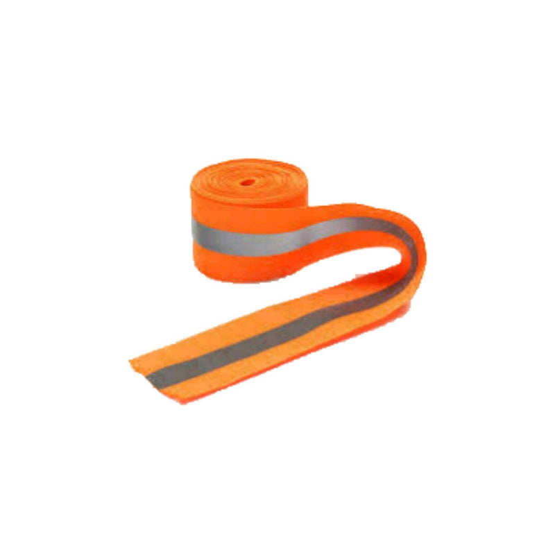 Just In Trend Sew on High Visibility Hi Vis Retro Reflective Fabric Tape (2" x 10 yds, Orange/Silver) Orange / Silver 2" x 10 yds