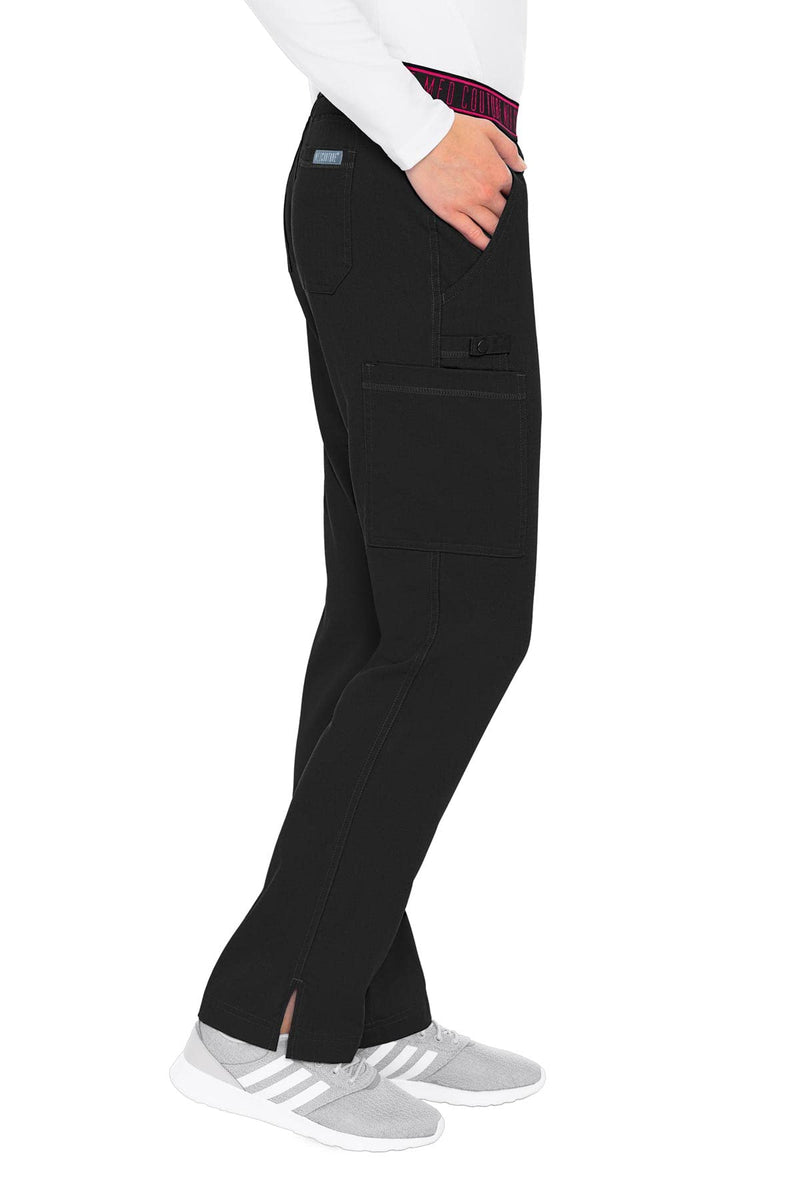[Australia - AusPower] - Med Couture Touch Women's Yoga 2 Cargo Pocket Pant Medium Black 