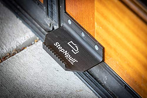 Hands Free Door Opener – 2pk No Touch Door Foot Pull & Commercial Touchless Door Opener Tools for Bathroom (Black - 2 Count)