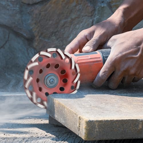 Gunpla Diamond Cup Wheel 180mm x 22.2mm Diamond Cup Grinder Grinding Disc Grinding Disc for Concrete Tile Adhesive and Masonry 180 mm