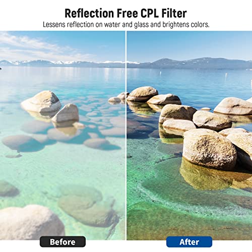 NEEWER 82mm Lens Filter Kit: UV, CPL, FLD, ND2, ND4, ND8, Lens Hood and Lens Cap Compatible with Canon Nikon Sony Panasonic DSLR Cameras with 82mm Lens
