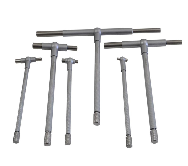 [Australia - AusPower] - Dasqua 5911-0002 8-100Mm / 5/16-6" Telescoping Gage Set 6 Pc. Set - Satin Chrome Standard up to 5.35" 