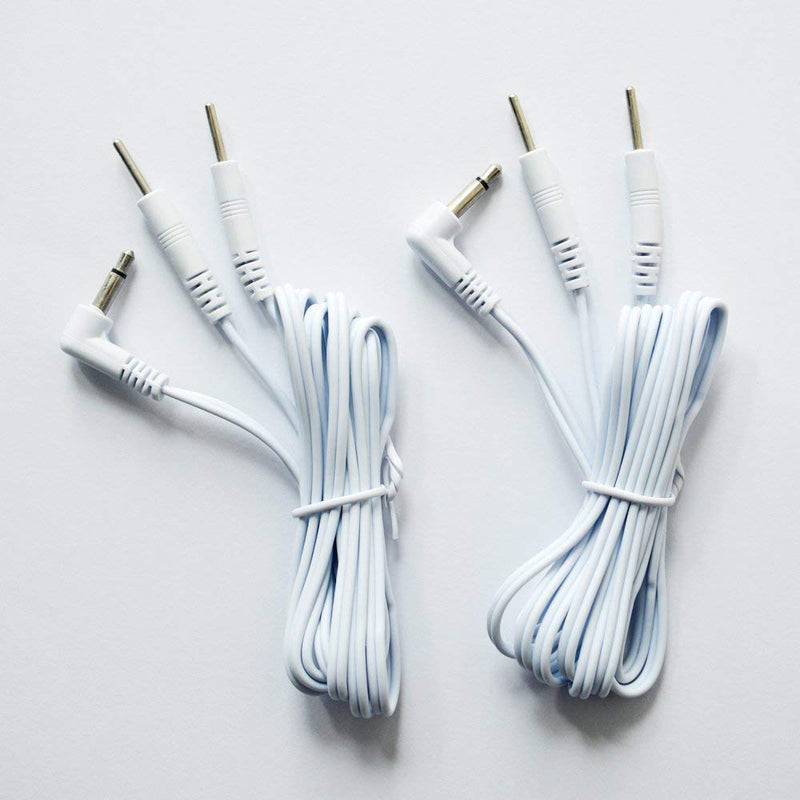 Premium TENS Cable Male 3.5mm Jack 2.0mm Male 120cm Length High Quality TensCare Replacement Cable for TENS Devices (Pack of 5)