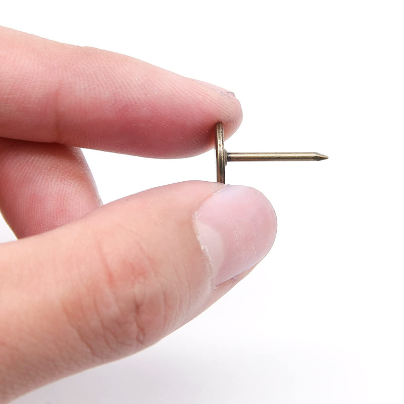 [Australia - AusPower] - Bronze Flat Head Upholstery Tacks, Decorative Tack, Furniture Tacks Pins 11mm x 17mm / 0.43 Inch x 0.67 Inch, Upholstery Nails for Sofa, Door, Jewelry Box(100Pcs) style4 