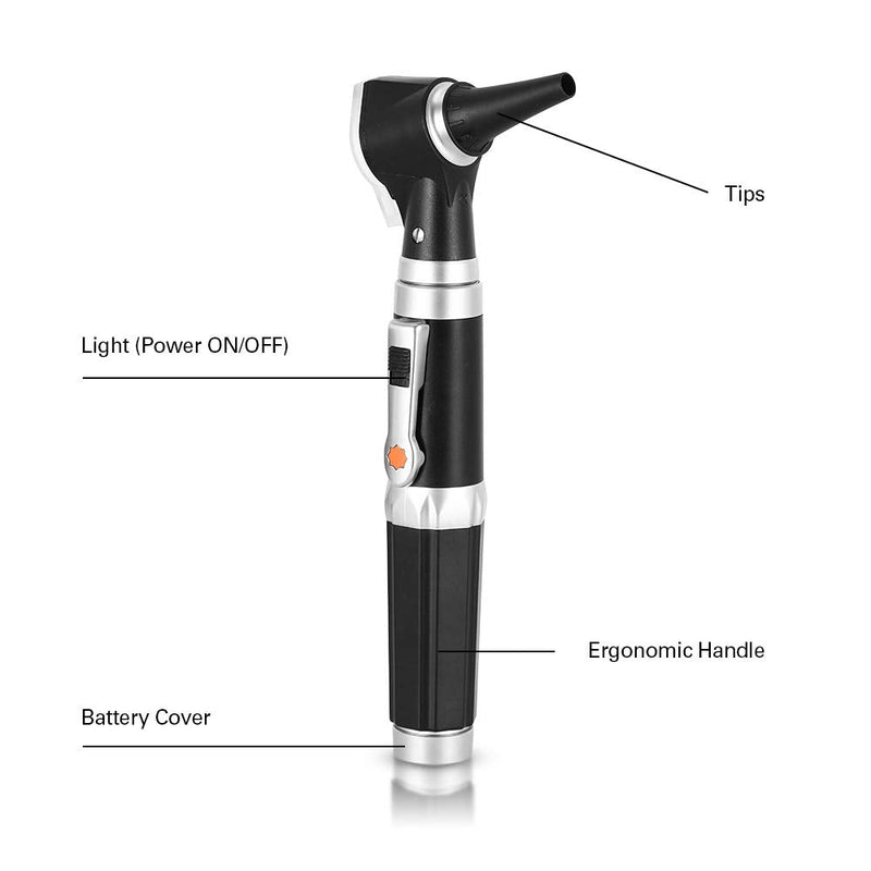 [Australia - AusPower] - Mini Ear Otoscope, Bysameyee Magnification Diagnostic Ear Scope with LED Direct Illumination Light, Ear Healthy Tool for Doctors Nurses Adults Kids Baby Elder Pets Animals 